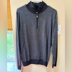 Bobby Jones Charcoal Zip-Up Sweater